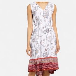 BeachLunchLounge Boho Shift Dress High Low Hem Medium Sleeveless
